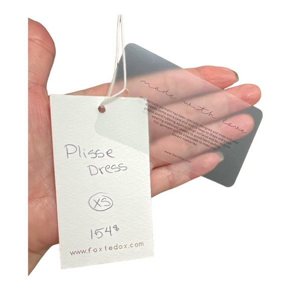 NWT Foxiedox Plisse Off the Shoulder Black Dress Size XS - Picture 14 of 15